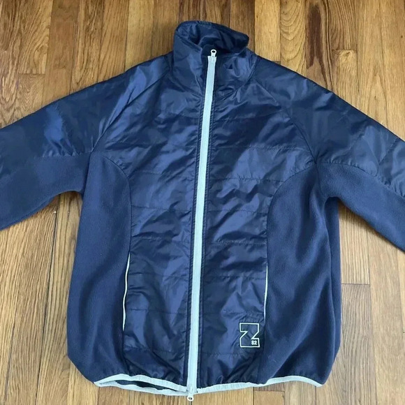 HORZE Equestrian Women's Jacket Blue Zip Pocket Fleece Size XL - Picture 3 of 7